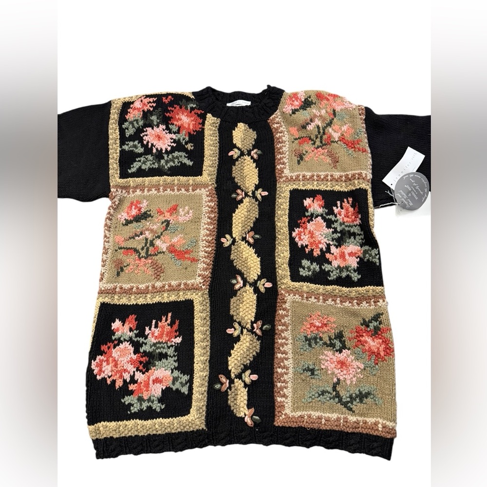 Jennifer Reede Knit by Hand Cotton Sweater Size L